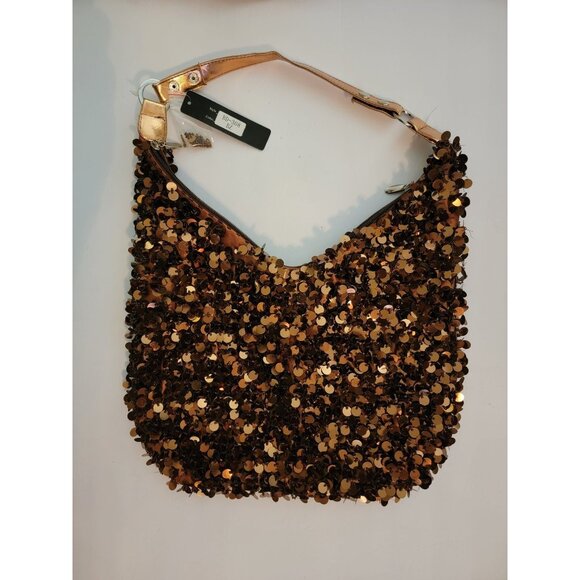 Bronze Sequin Shoulder Bag - Picture 3 of 10
